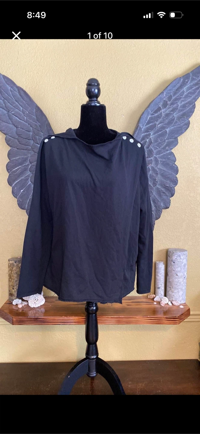 525 America Shoulder Wrap Front Sweater