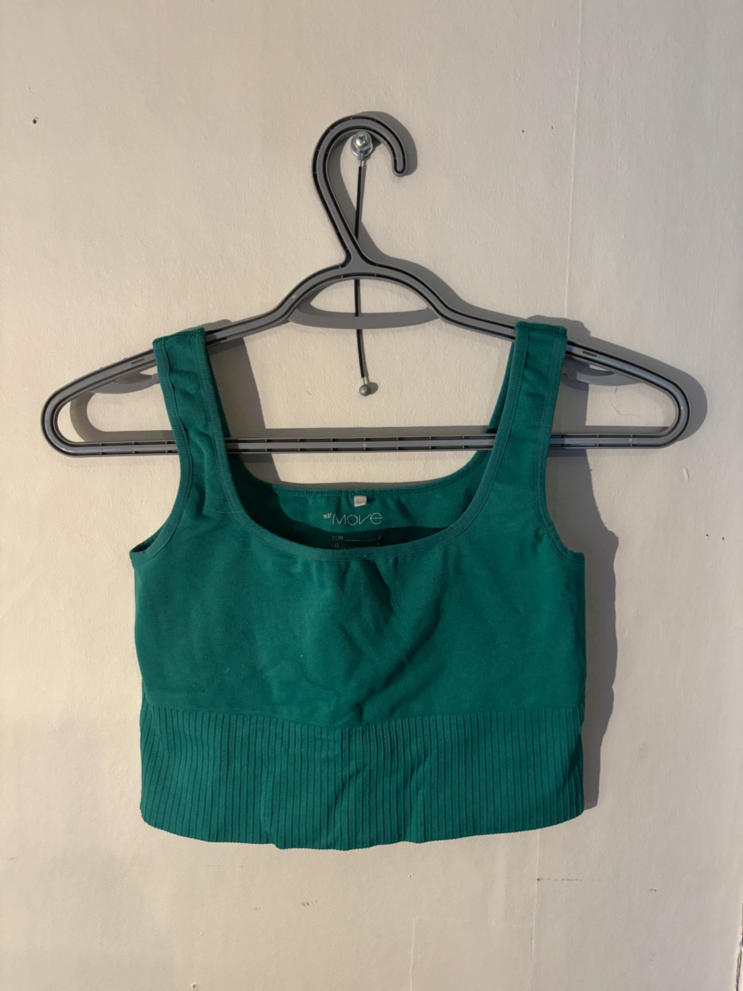 Teal "The Move" Crop Tank Top/sports bra