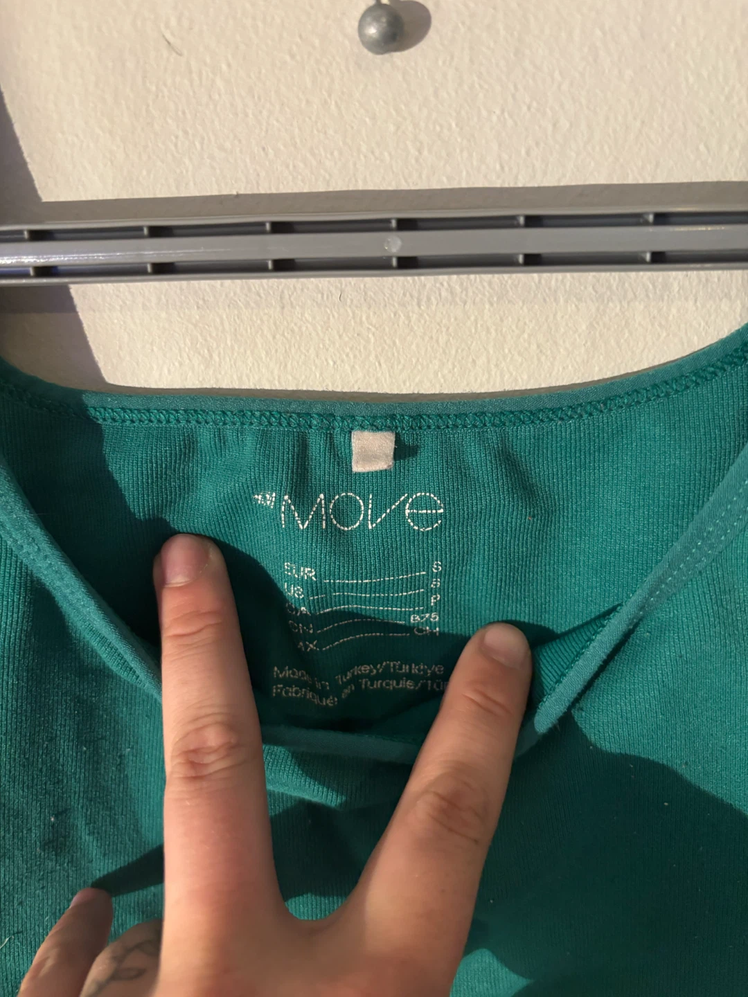 Teal "The Move" Crop Tank Top/sports bra - photo 3