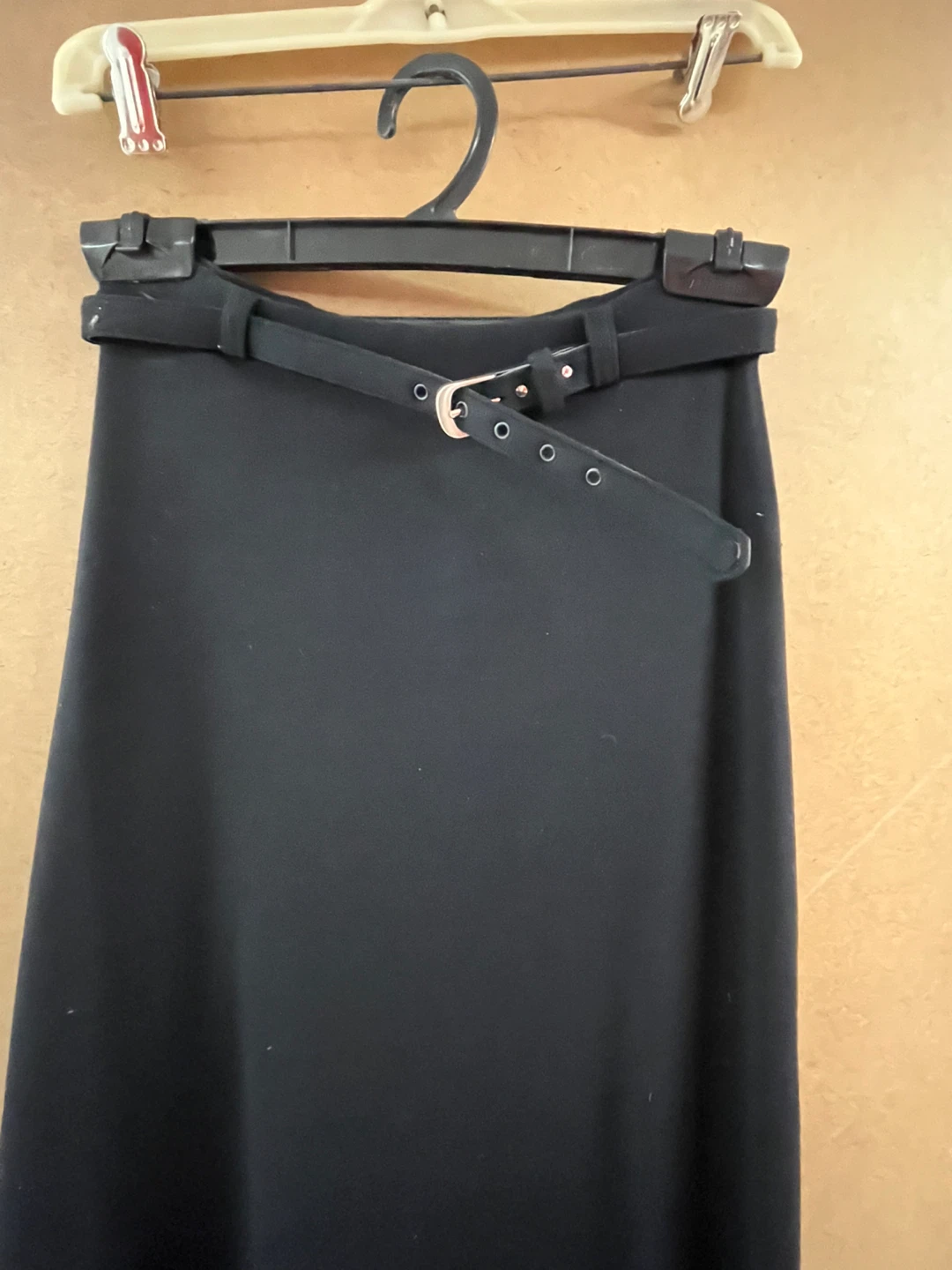 Vintage Ninety Black Midi Skirt with Belt - photo 2