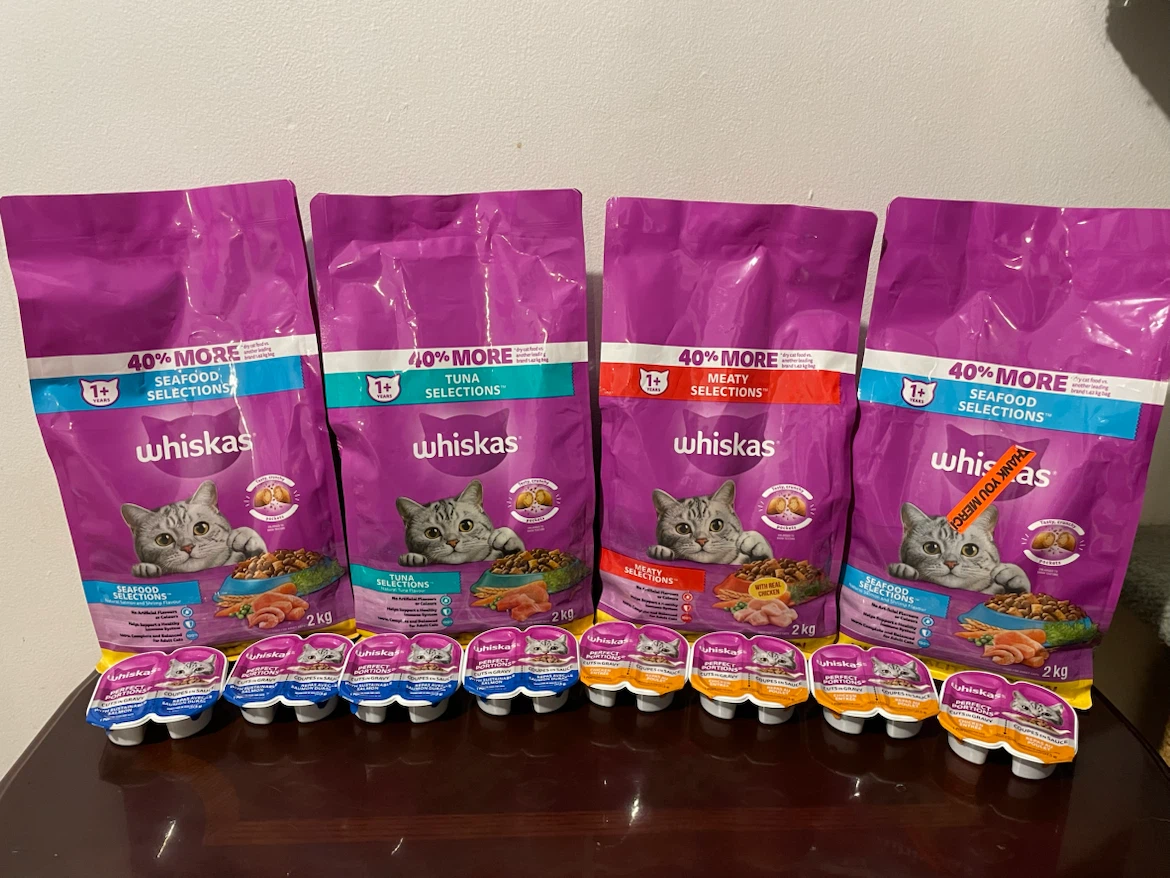 Brand New Whiskas Wet & Dry Cat Food Lot