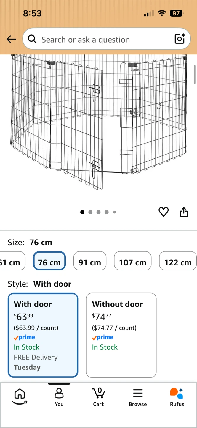 Foldable Octagonal Metal Pet Playpen
