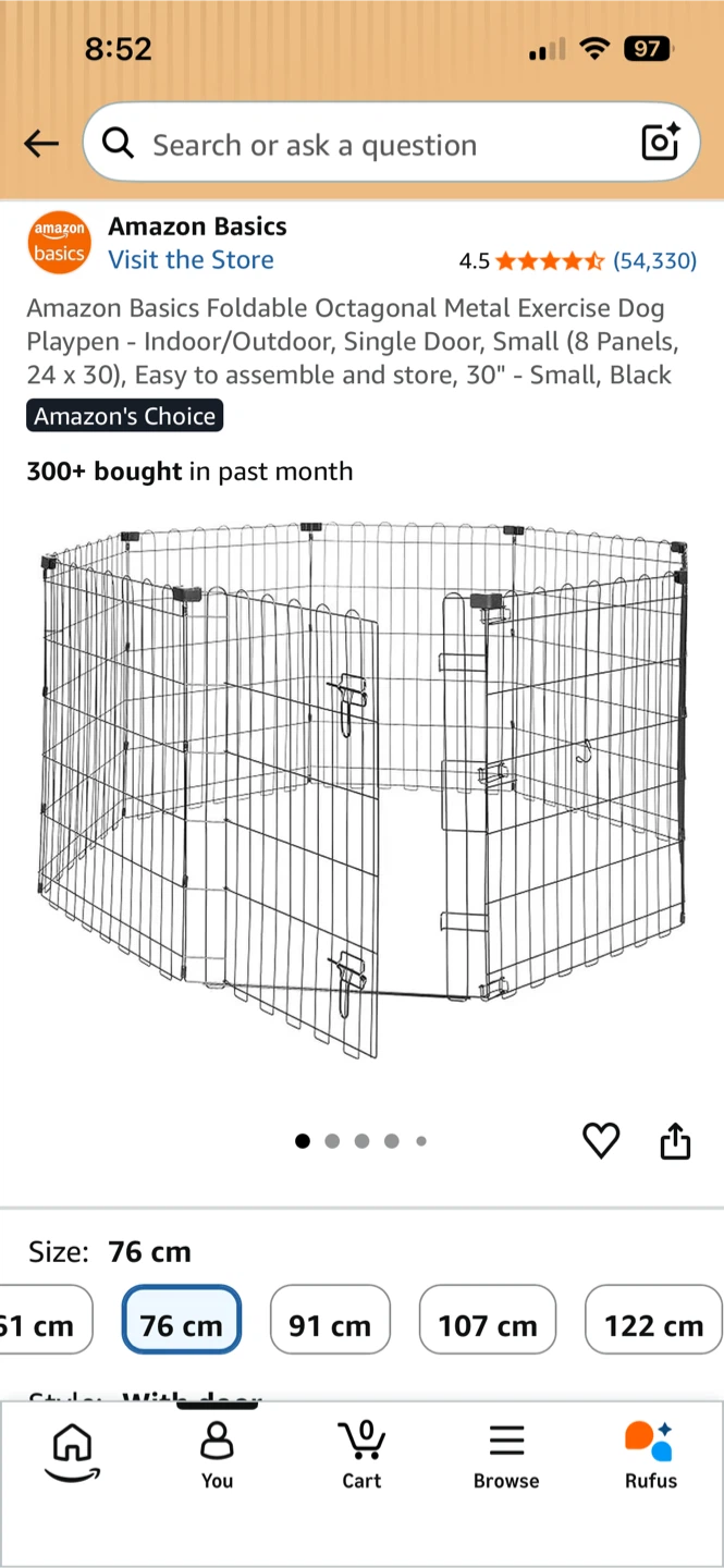 Foldable Octagonal Metal Pet Playpen - photo 2