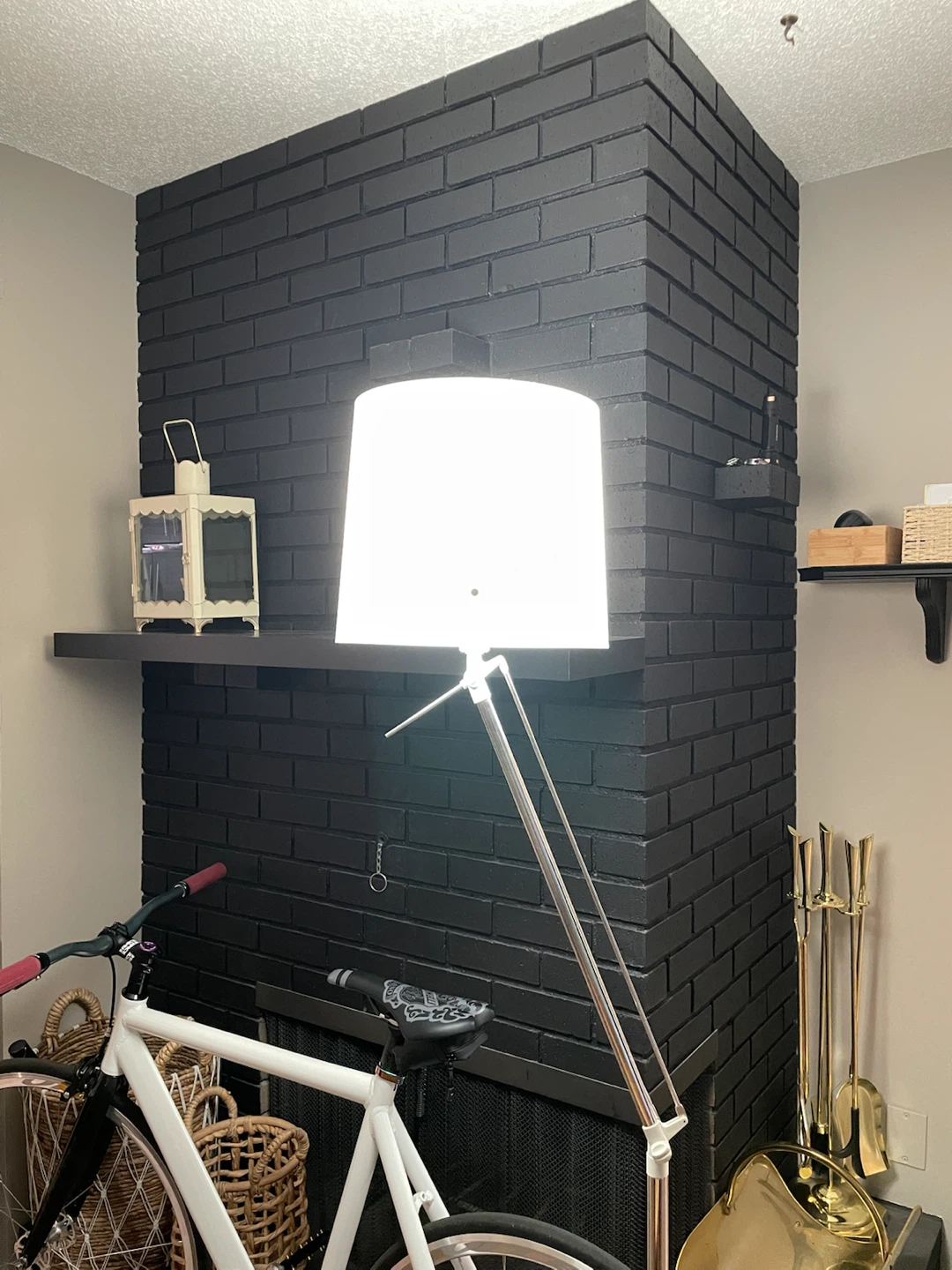 IKEA White Floor Lamp with Adjustable Arm