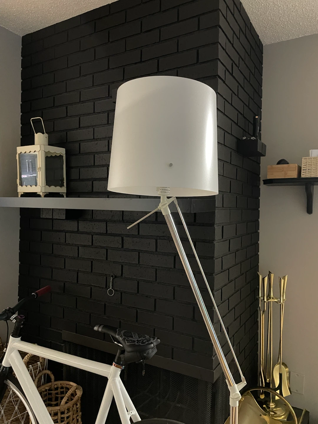 IKEA White Floor Lamp with Adjustable Arm - photo 3