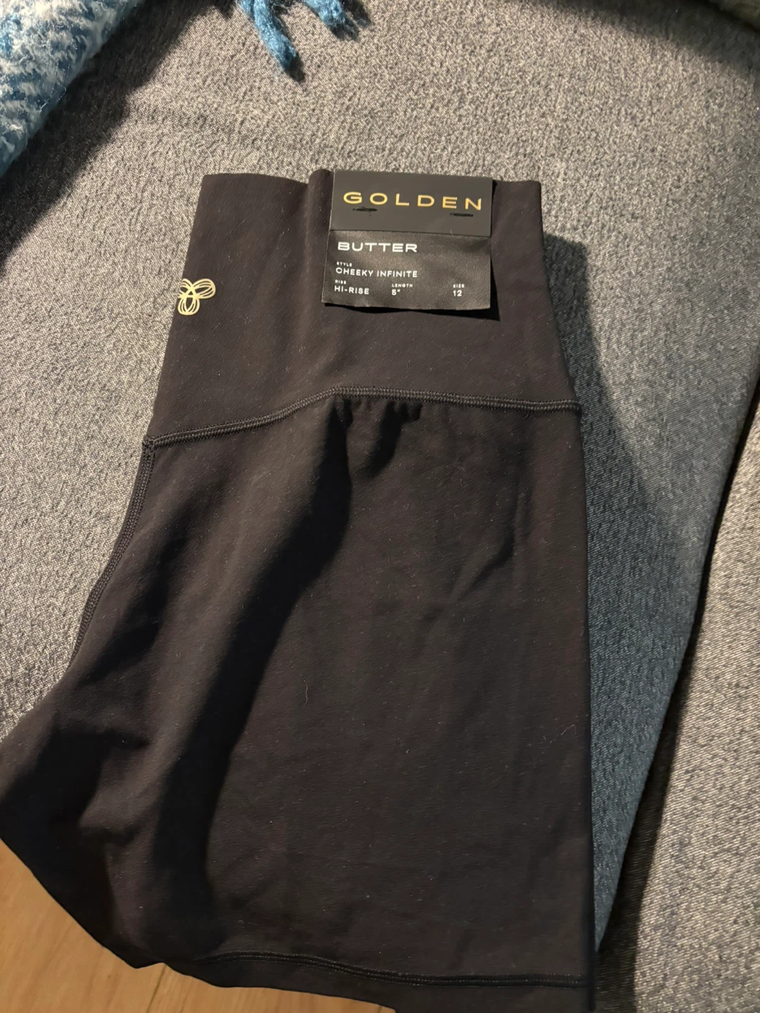 Golden Butter Cheeky Infinite Hi-Rise Shorts Black Size 12
