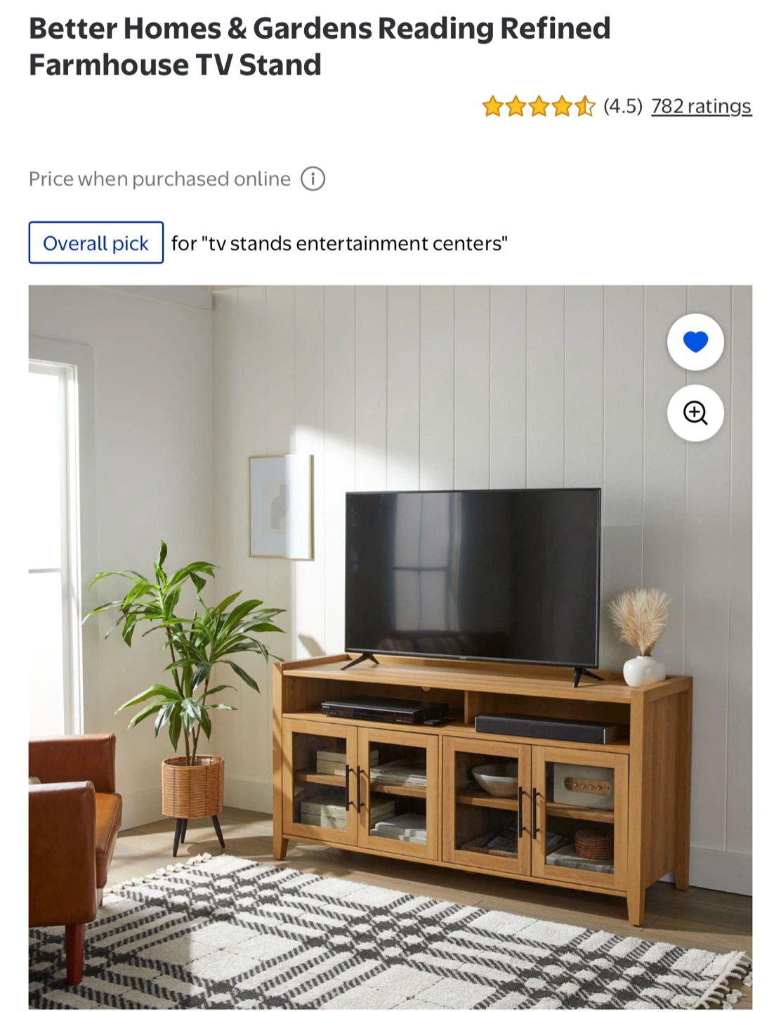 Better Homes & Gardens Farmhouse TV Stand