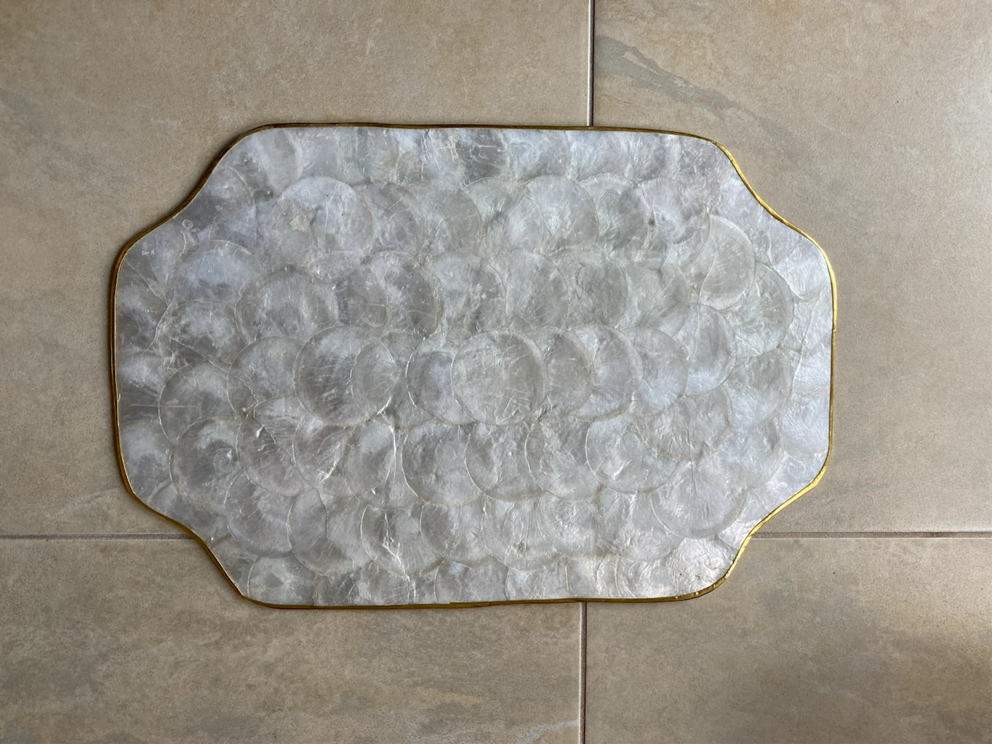 Serving Tray with Mother of Pearl Inlay