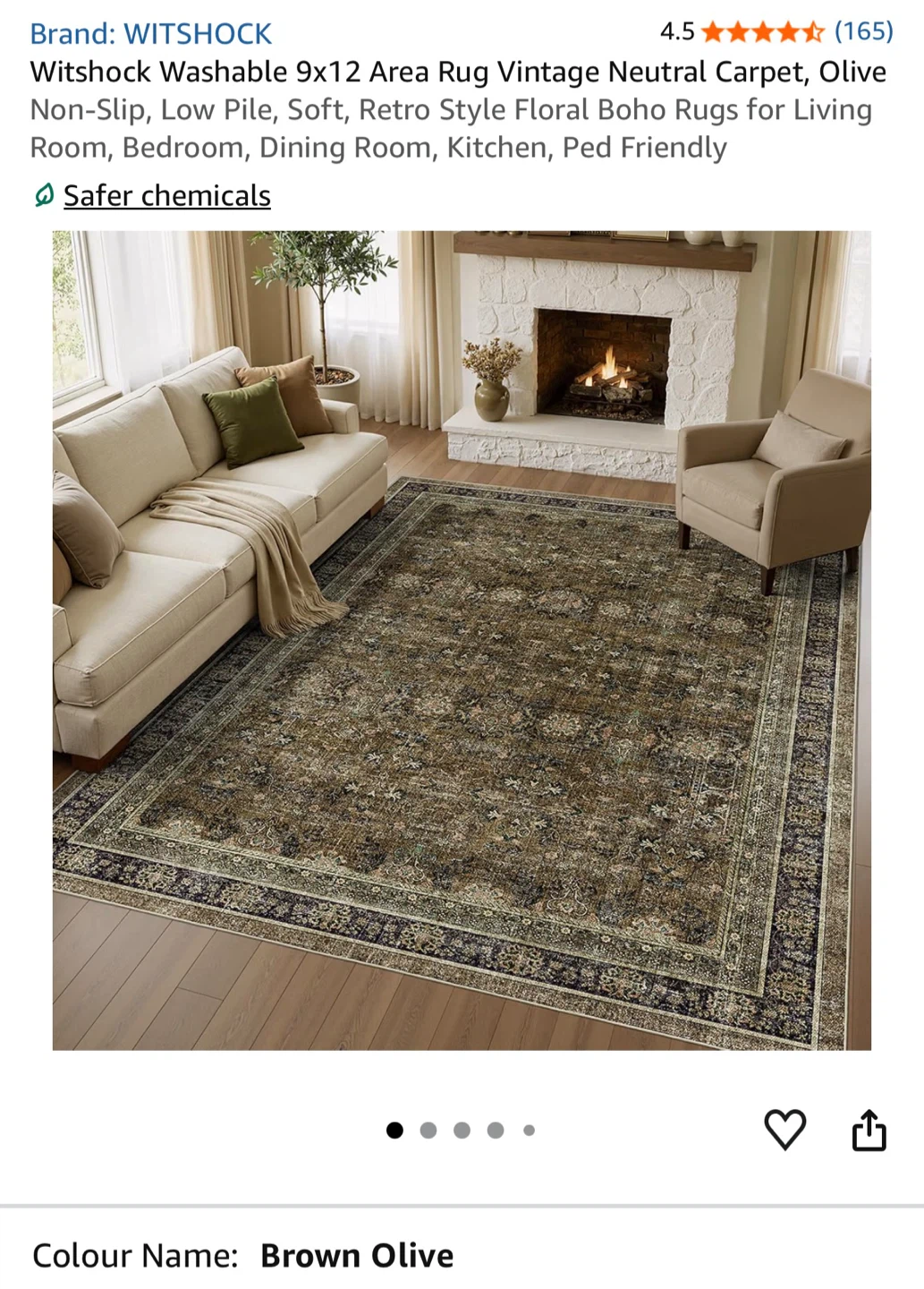 Witshock Washable Area Rug 9x12 - photo 2