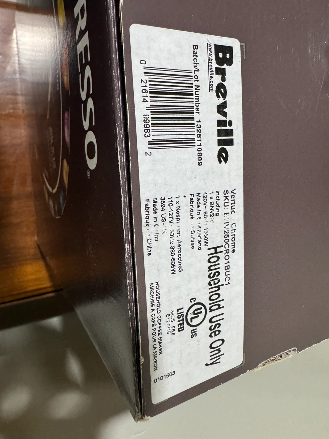 Breville Nespresso Vertuo & Aeroccino 3 Coffee Maker - photo 3