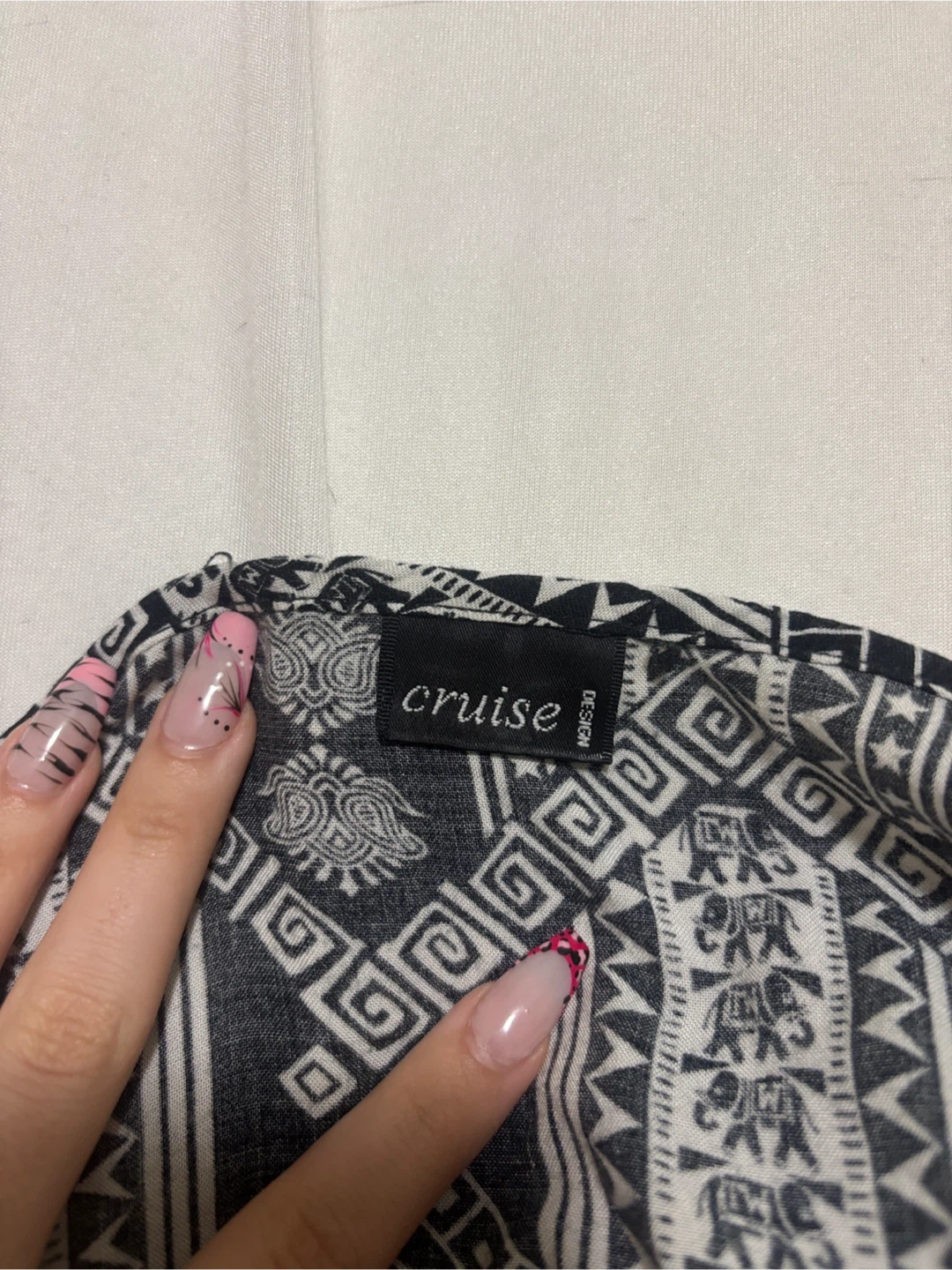 Cruise Design Black and White Elephant Print Tank Top - photo 3