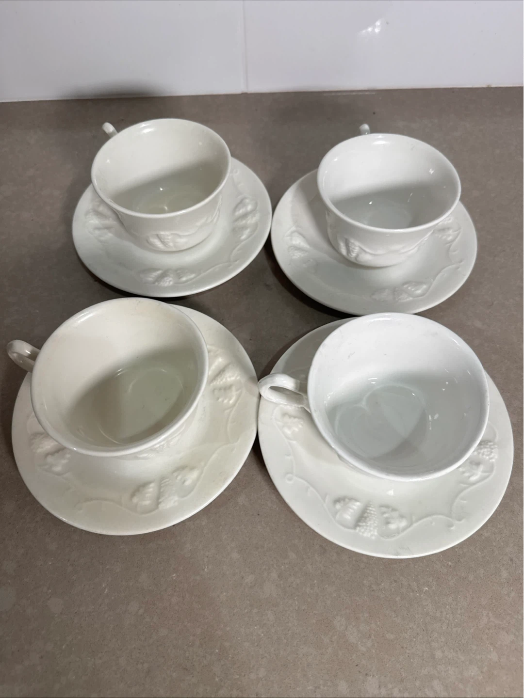 Red Cliff Ironstone Fine China Teacups & Saucers (Set of 4) - photo 3