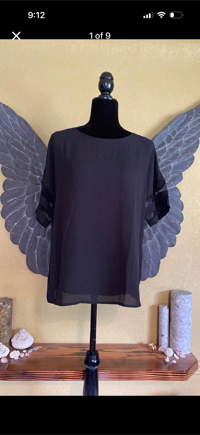 Shein New Oversized Tee Shirt With Mesh On Sleeves