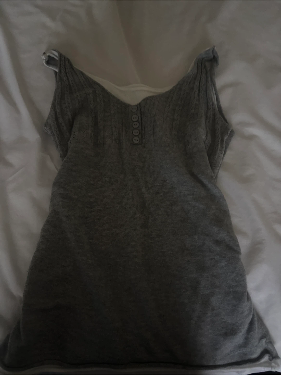 Grey layered Tank Top