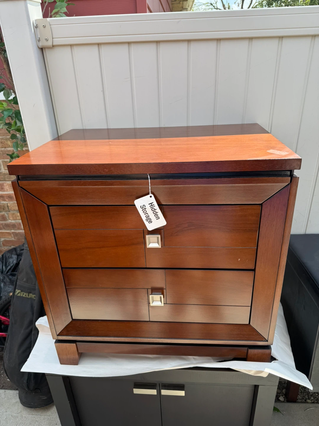 Wooden Nightstand with Hidden Storage - photo 3