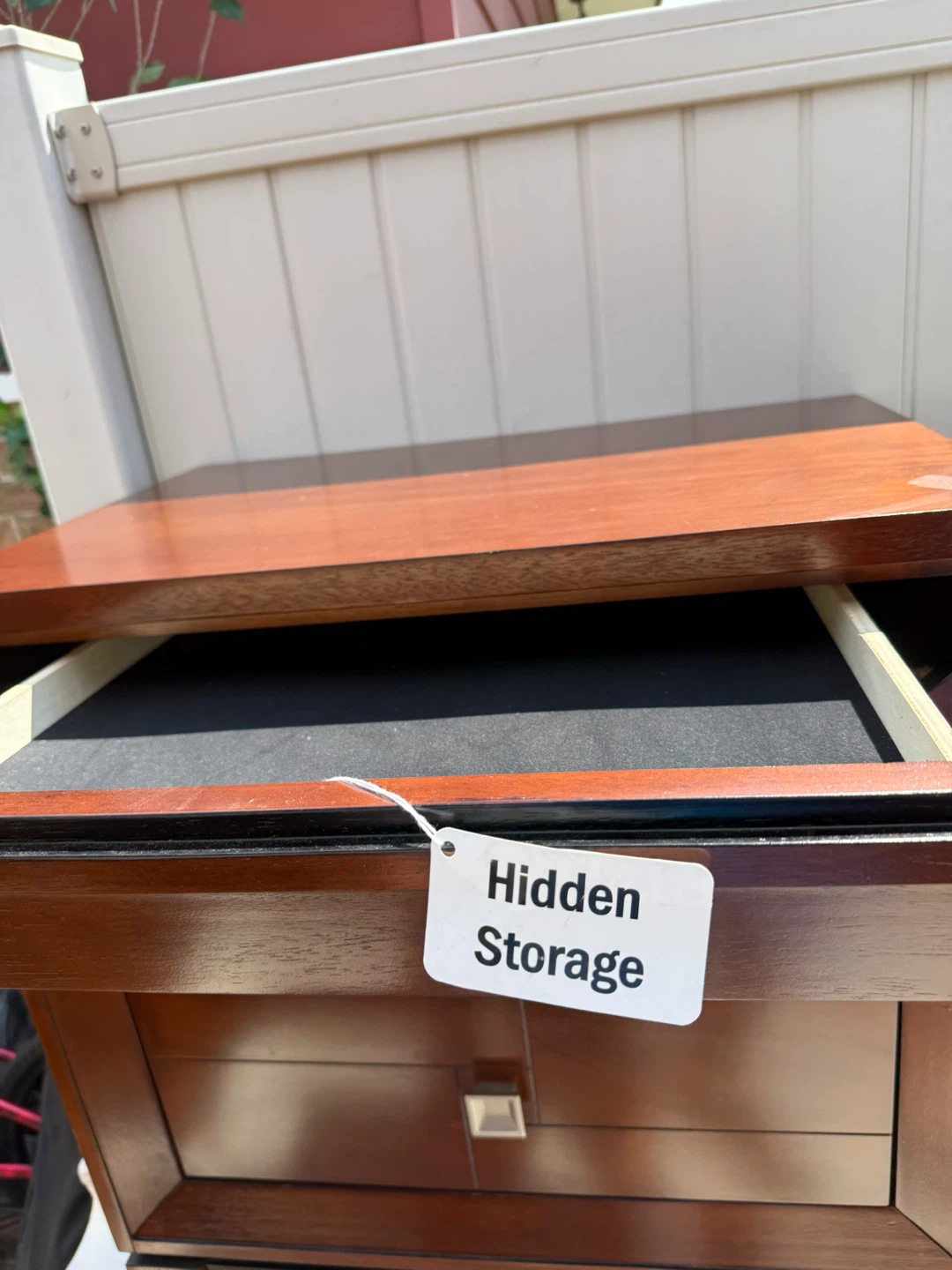 Wooden Nightstand with Hidden Storage - photo 4