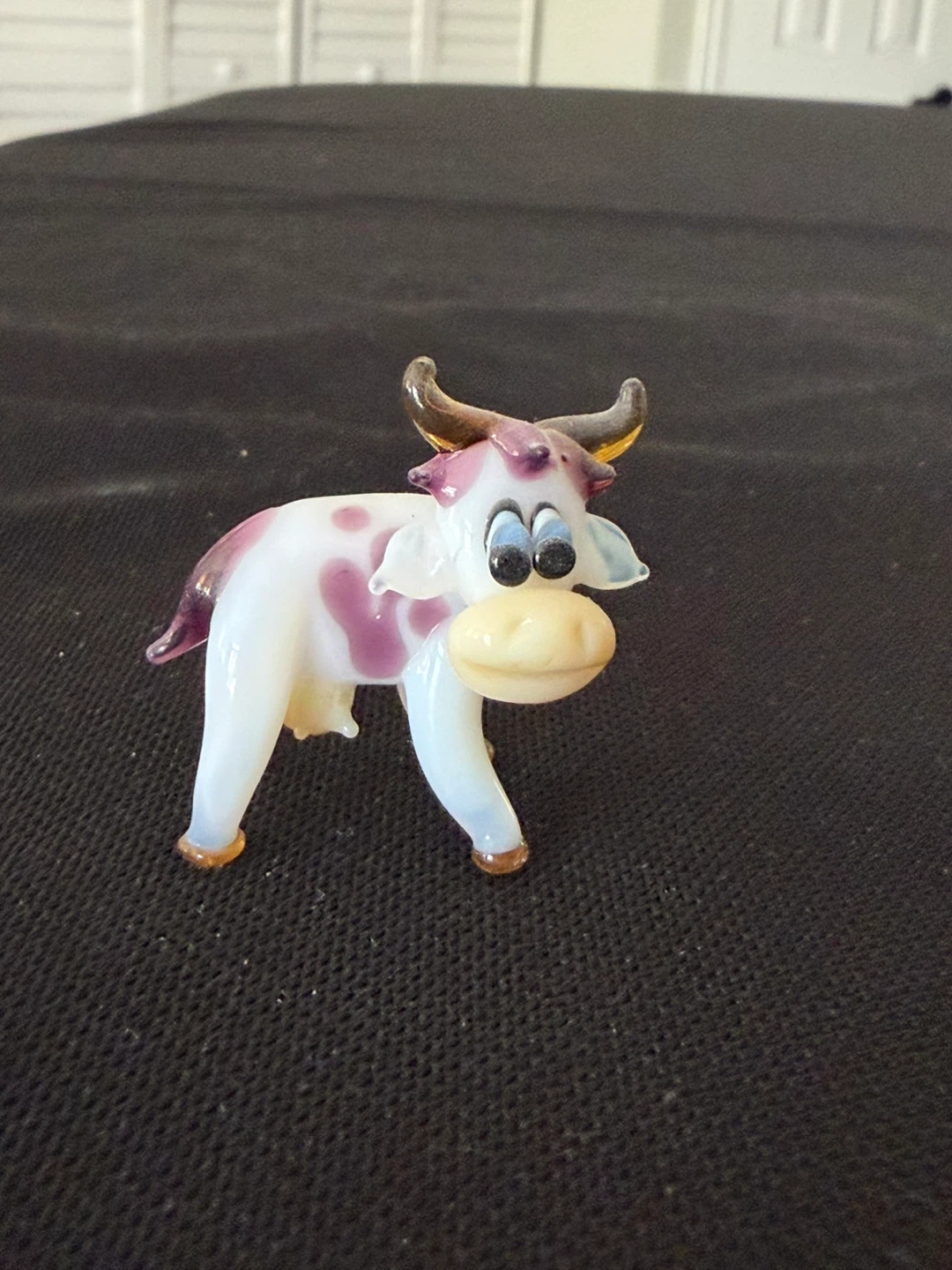 Glass Cow Figurine