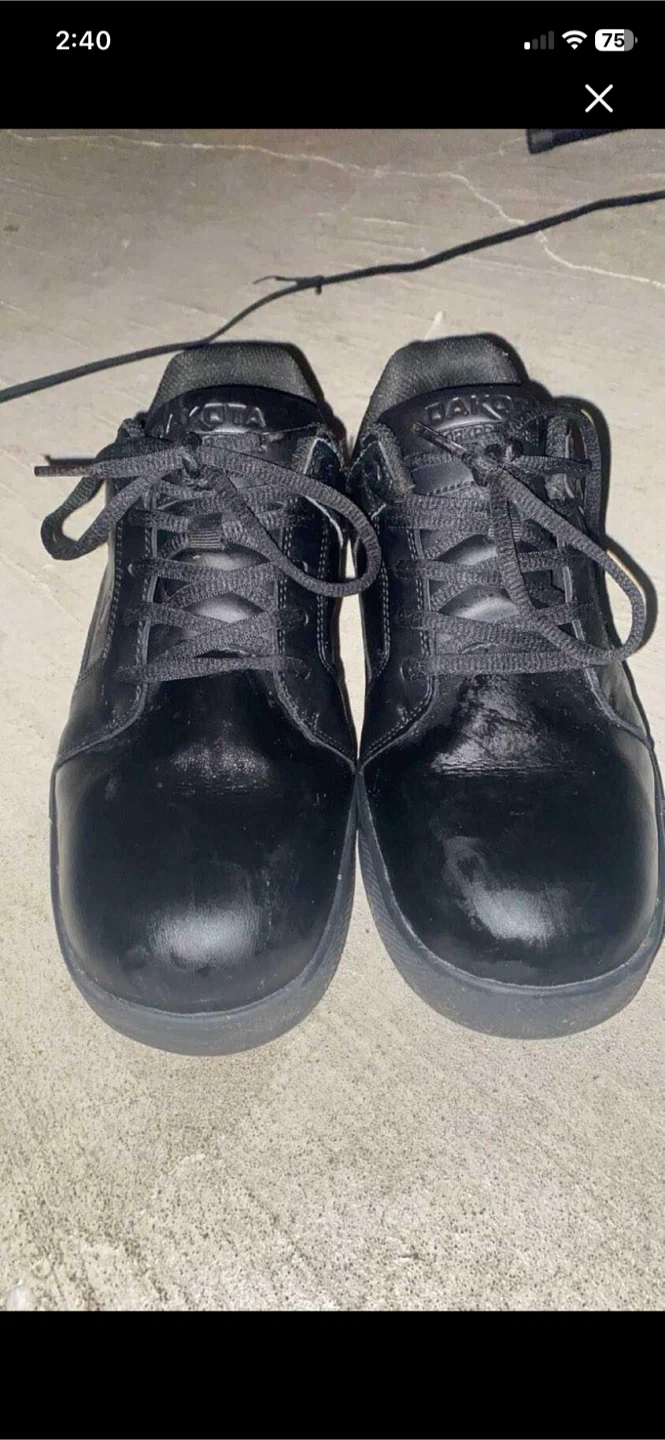 Dakota Black Leather Safety Shoes