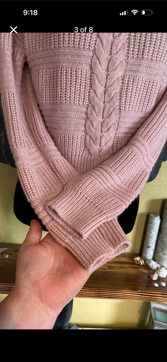 Ardene Oversized Knit Crop With Laced Up Back Sweater - photo 3