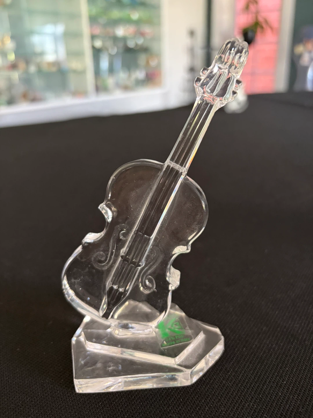 Crystal Violin Figurine - Made in Italy