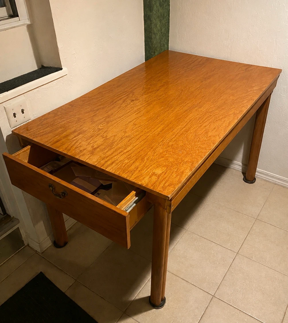 Wooden Table with Drawer