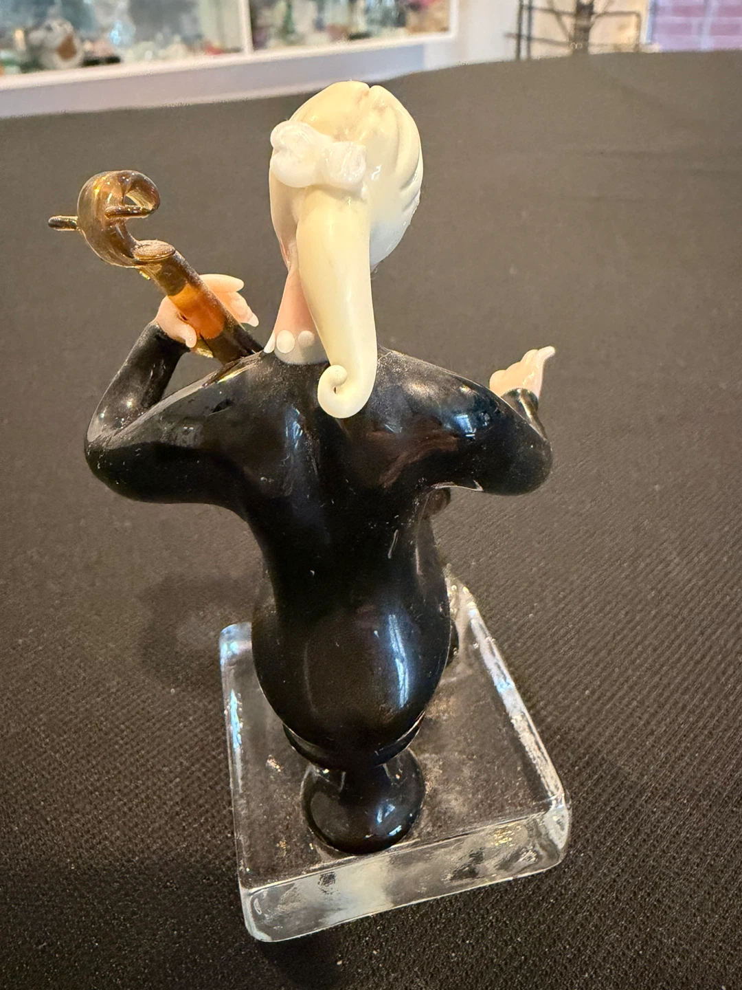 Egermann Glass Figurine Woman Cellist - photo 3