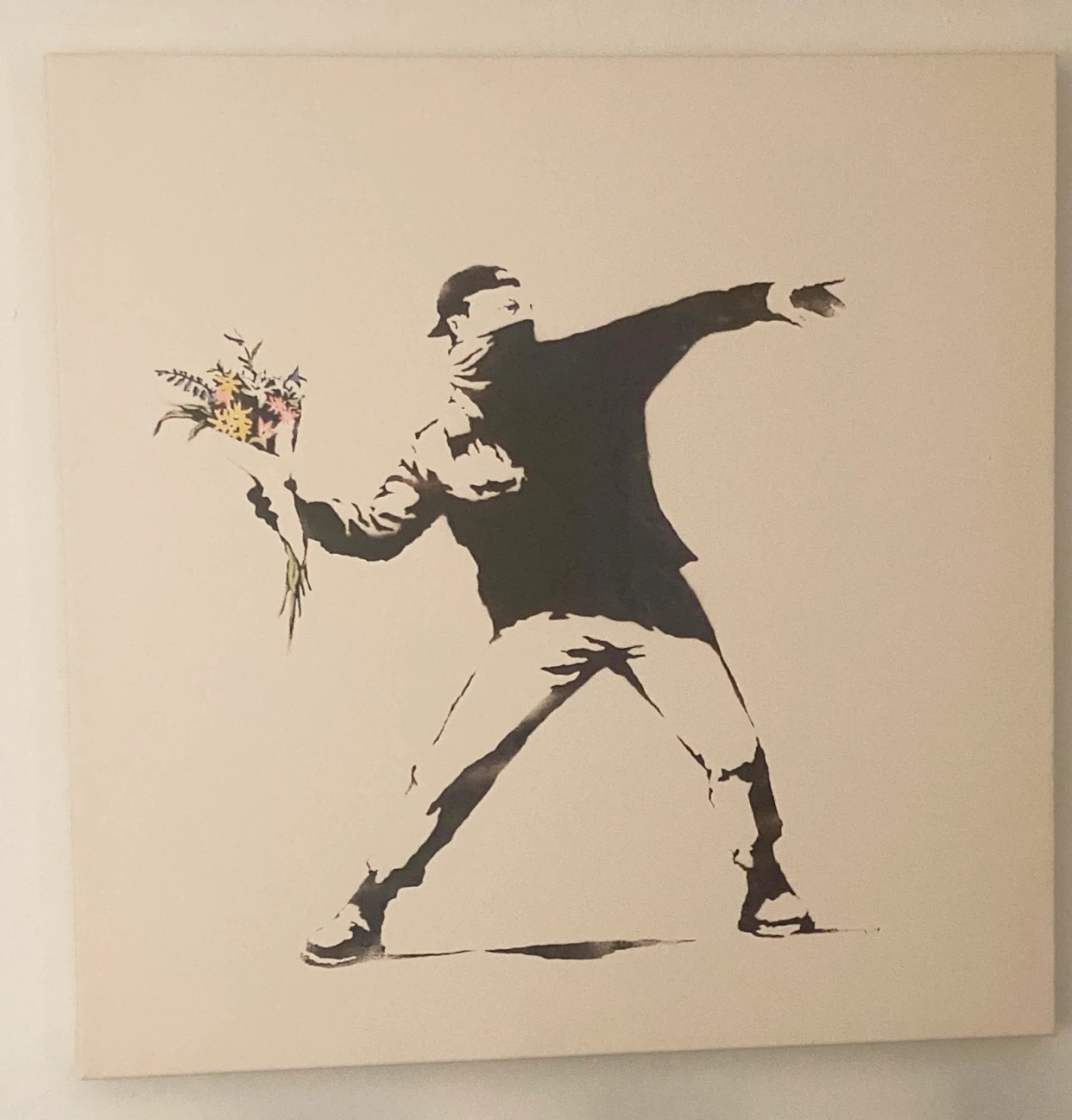 Banksy "Flower Thrower" Canvas Print