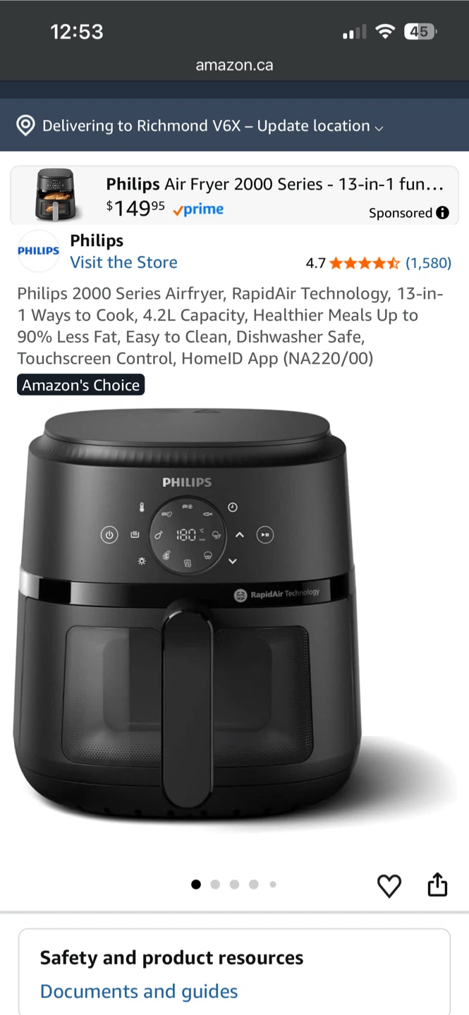 Philips Airfryer 2000 Series 4.2L