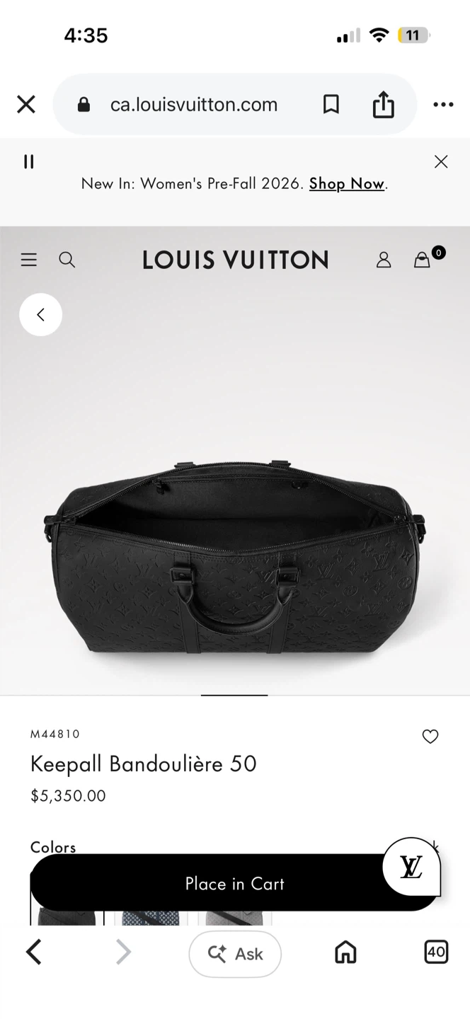Louis Vuitton Keepall Bandoulière 50 Black Duffle Bag - photo 3