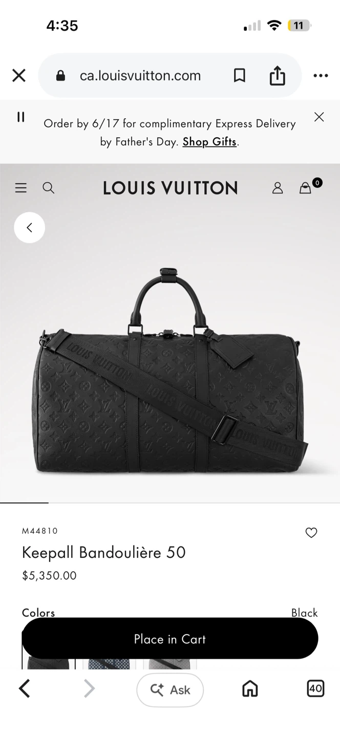 Louis Vuitton Keepall Bandoulière 50 Black Duffle Bag - photo 4