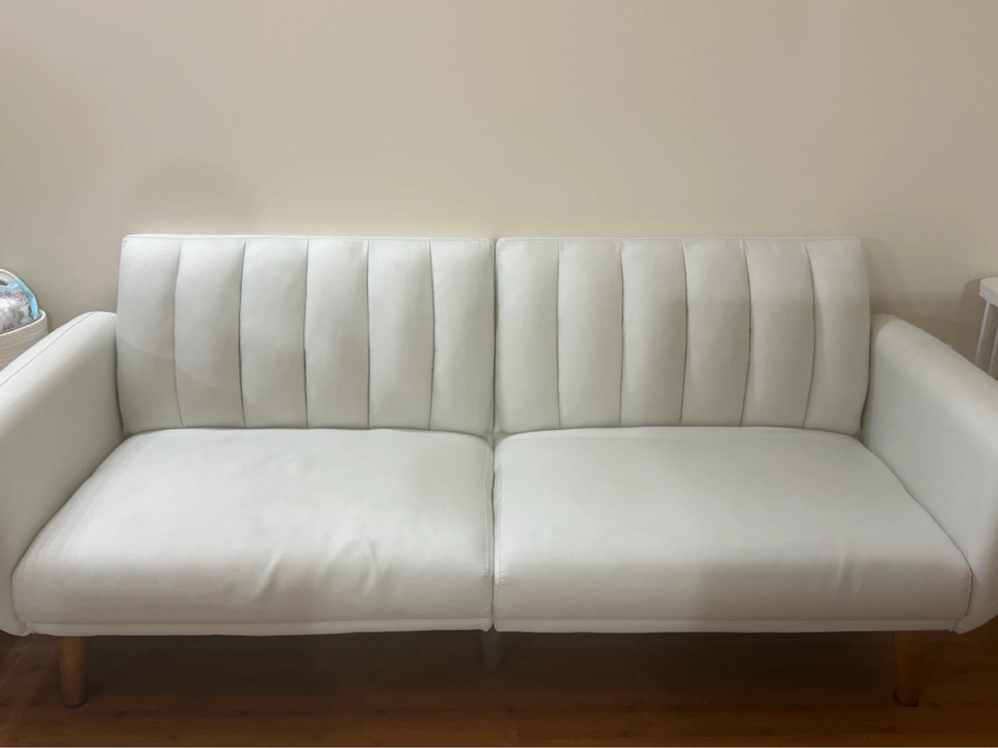 White convertible futon sofa - photo 5
