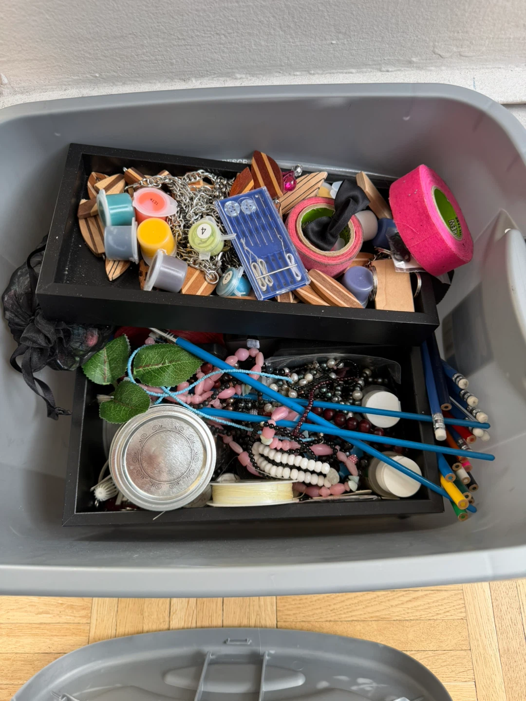 Storage Bin with Craft Supplies - photo 2