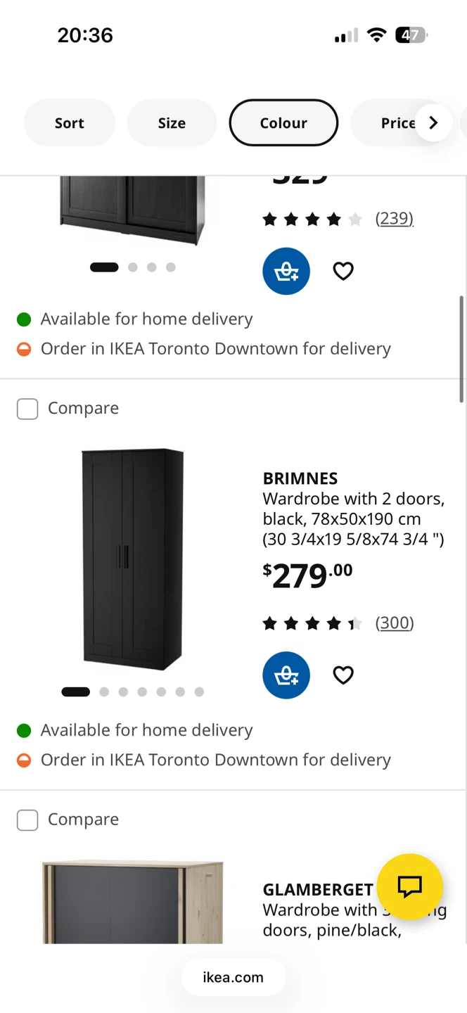 IKEA BRIMNES Wardrobe with 2 doors - Black - photo 5