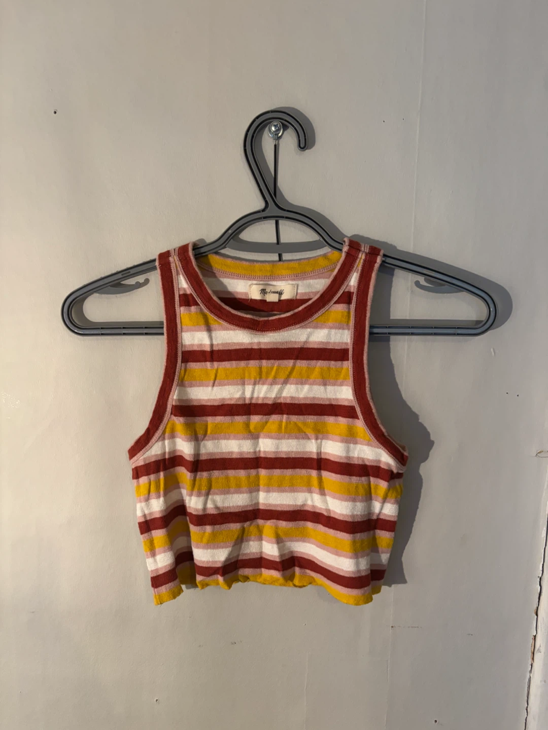 Madewell Striped Cropped Tank Top XS