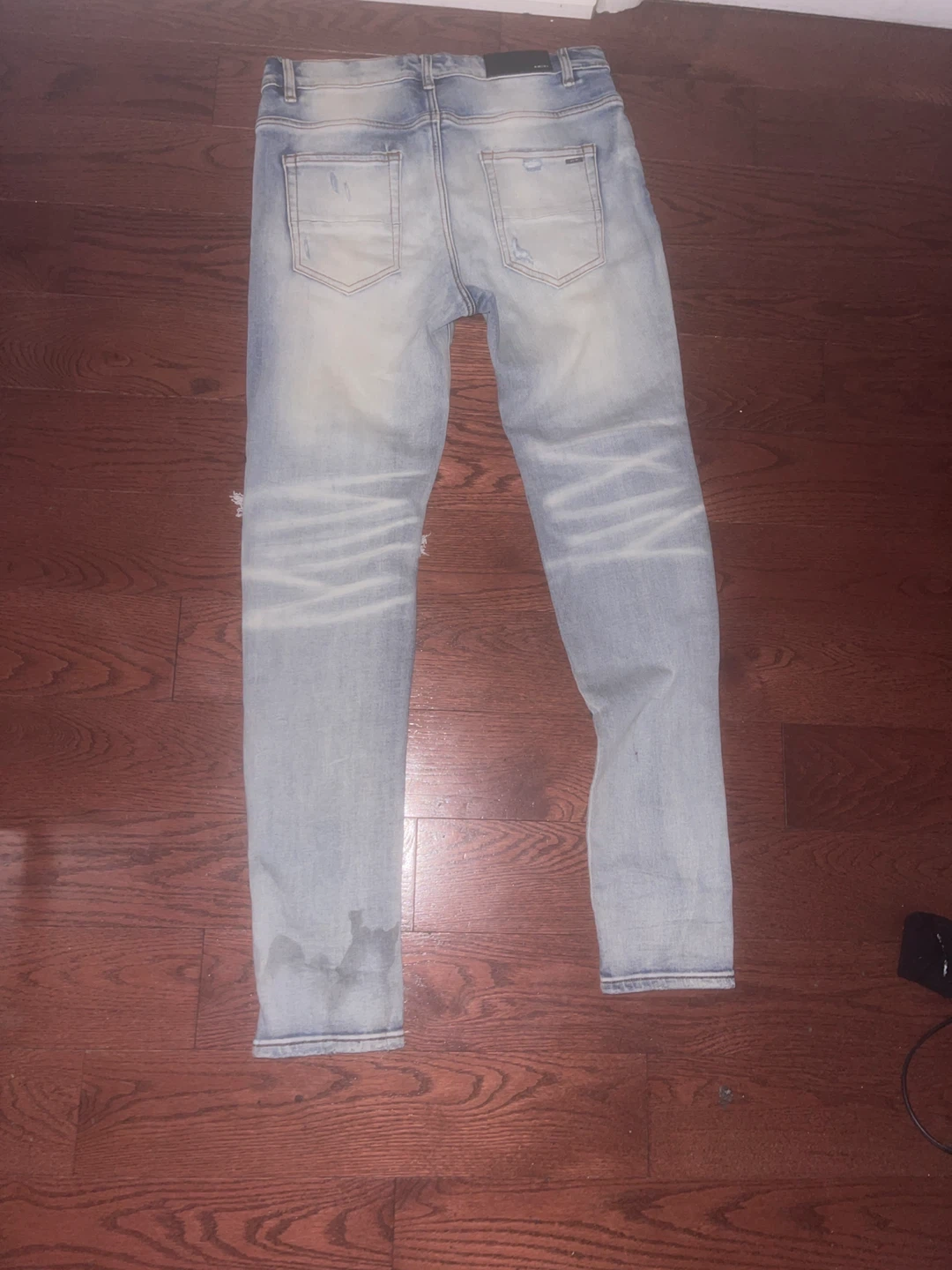 Blue yellow rip Amiri jeans - photo 2