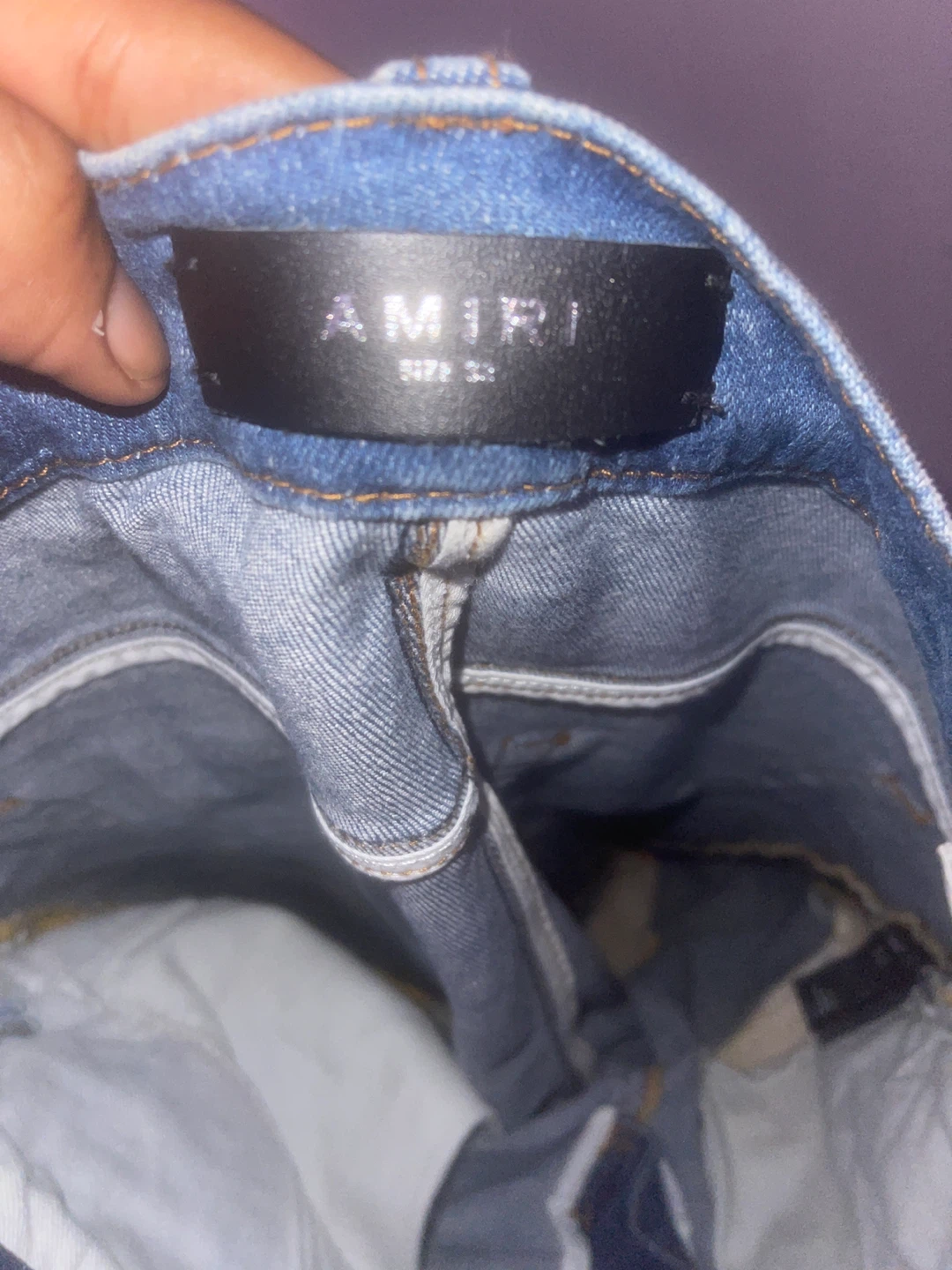Blue yellow rip Amiri jeans - photo 4