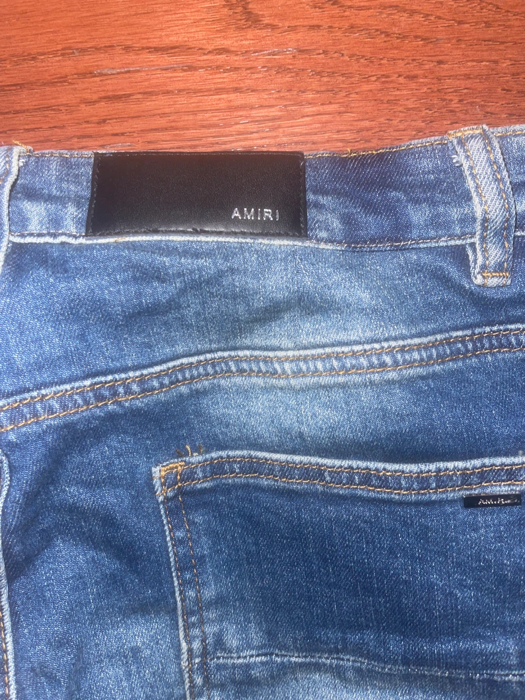 Amiri Distressed Denim Jeans in Blue size 33 - photo 3