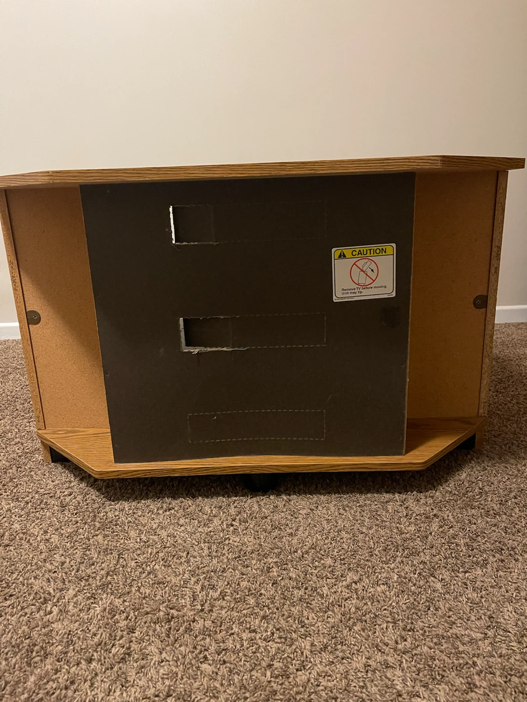 Oak TV Stand with Cabinet - photo 5