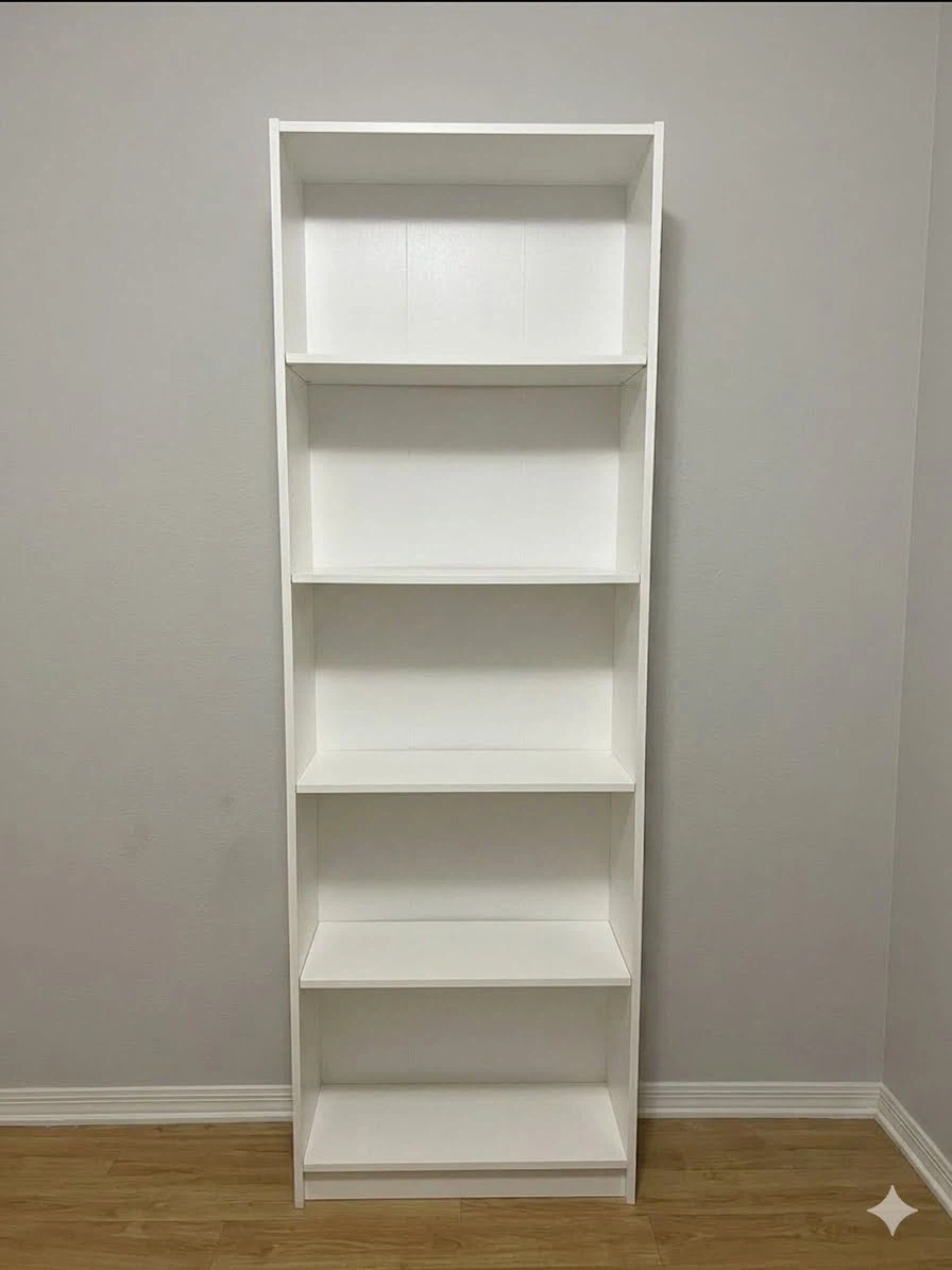 Ikea White 5-Tier Bookshelf