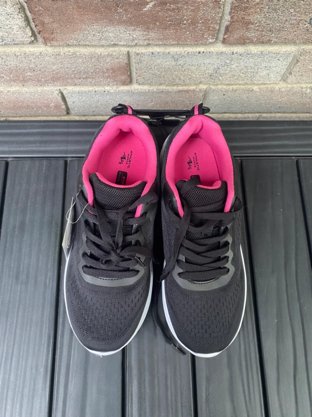 Athletic Works black and pink running shoes - photo 2