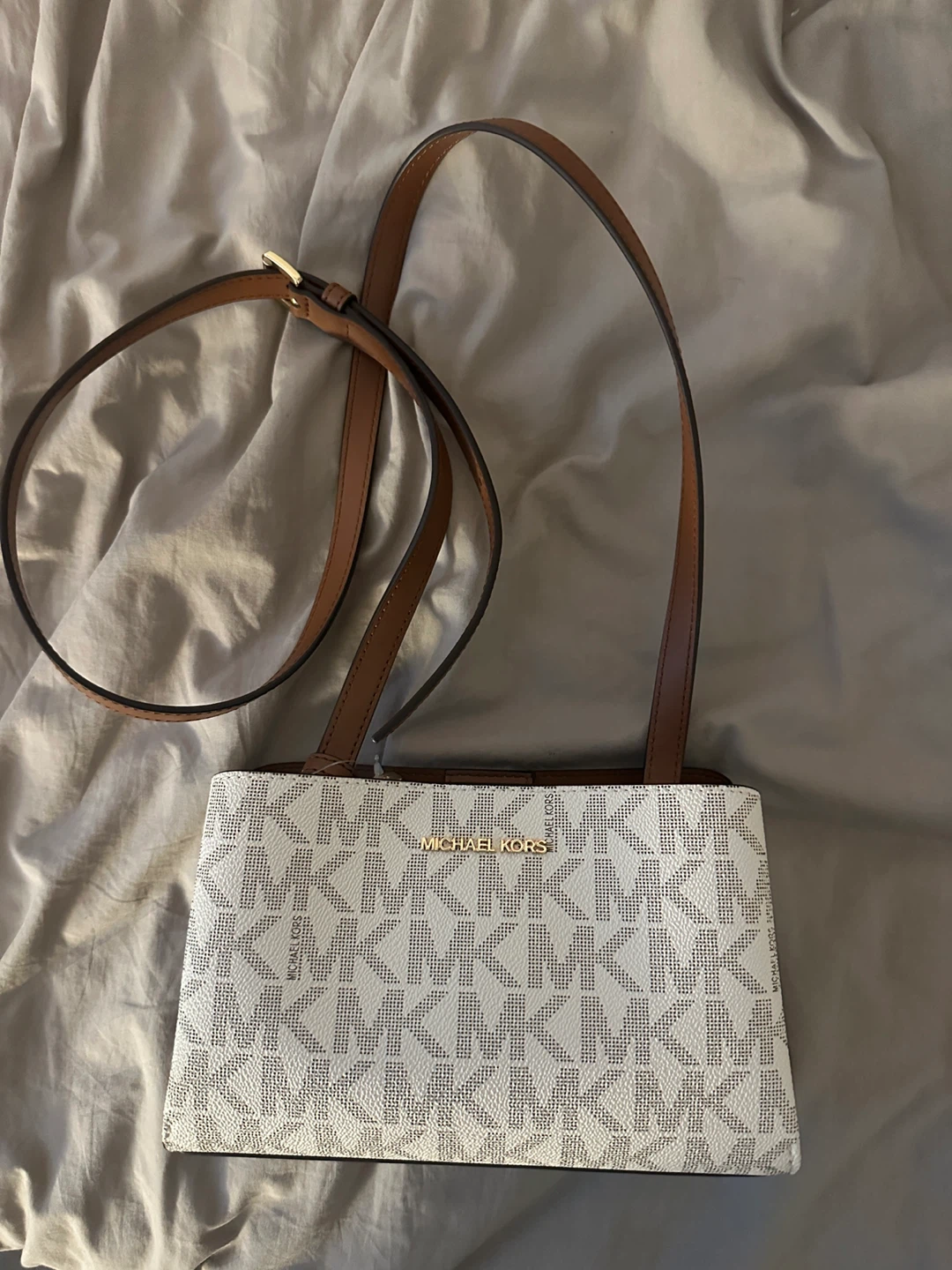 Michael Kors Ruthie Small Crossbody Bag Vanilla/Lugg