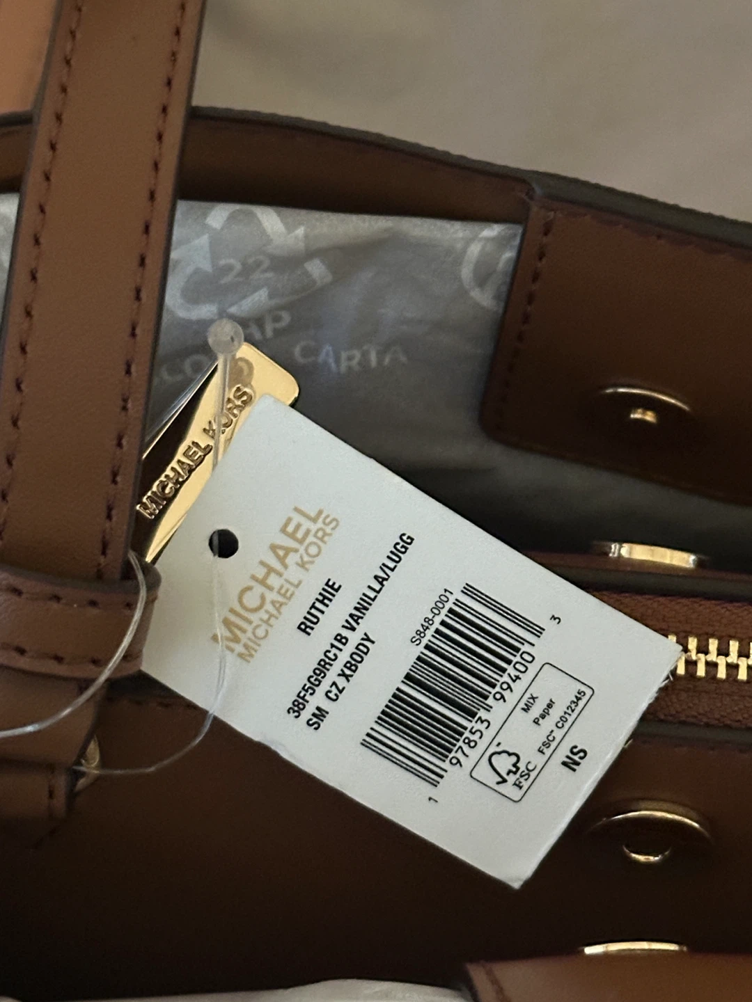 Michael Kors Ruthie Small Crossbody Bag Vanilla/Lugg - photo 3
