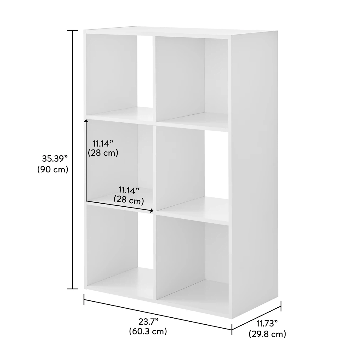 White 6-Cube Storage Shelf - photo 2