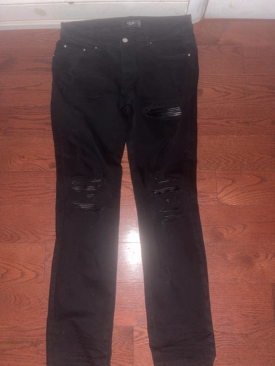 Amiri Black Distressed Jeans Size 34