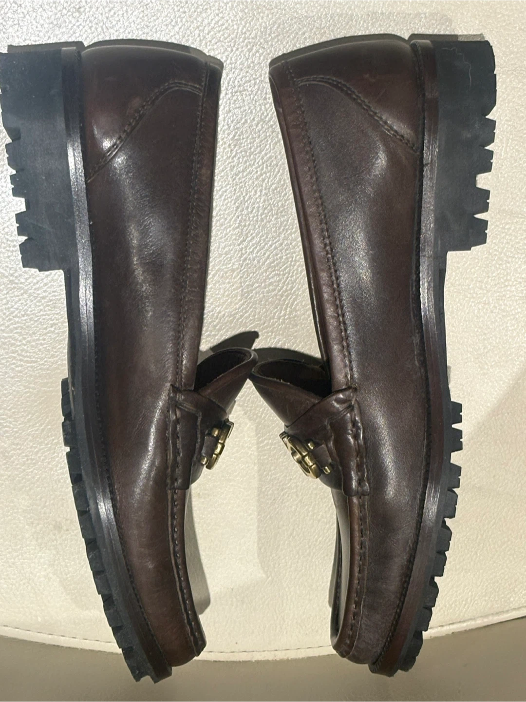 Salvatore Ferragamo SPORT Gancini Leather Loafers US 5 C - photo 5