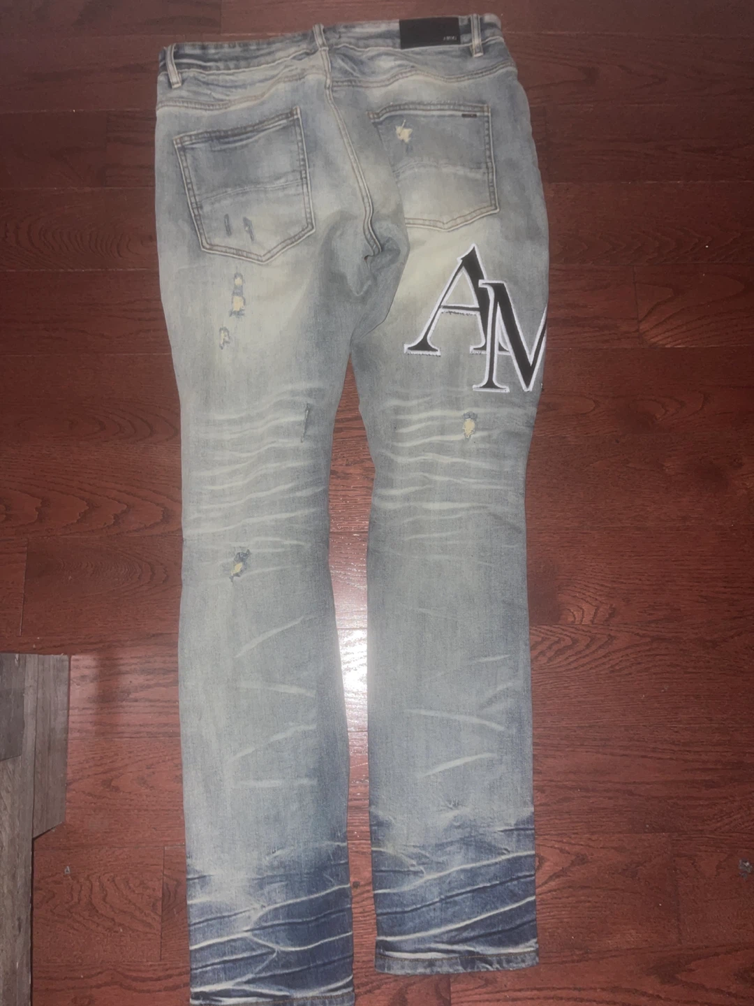 Amiri distressed blue jeans size 34 - photo 2