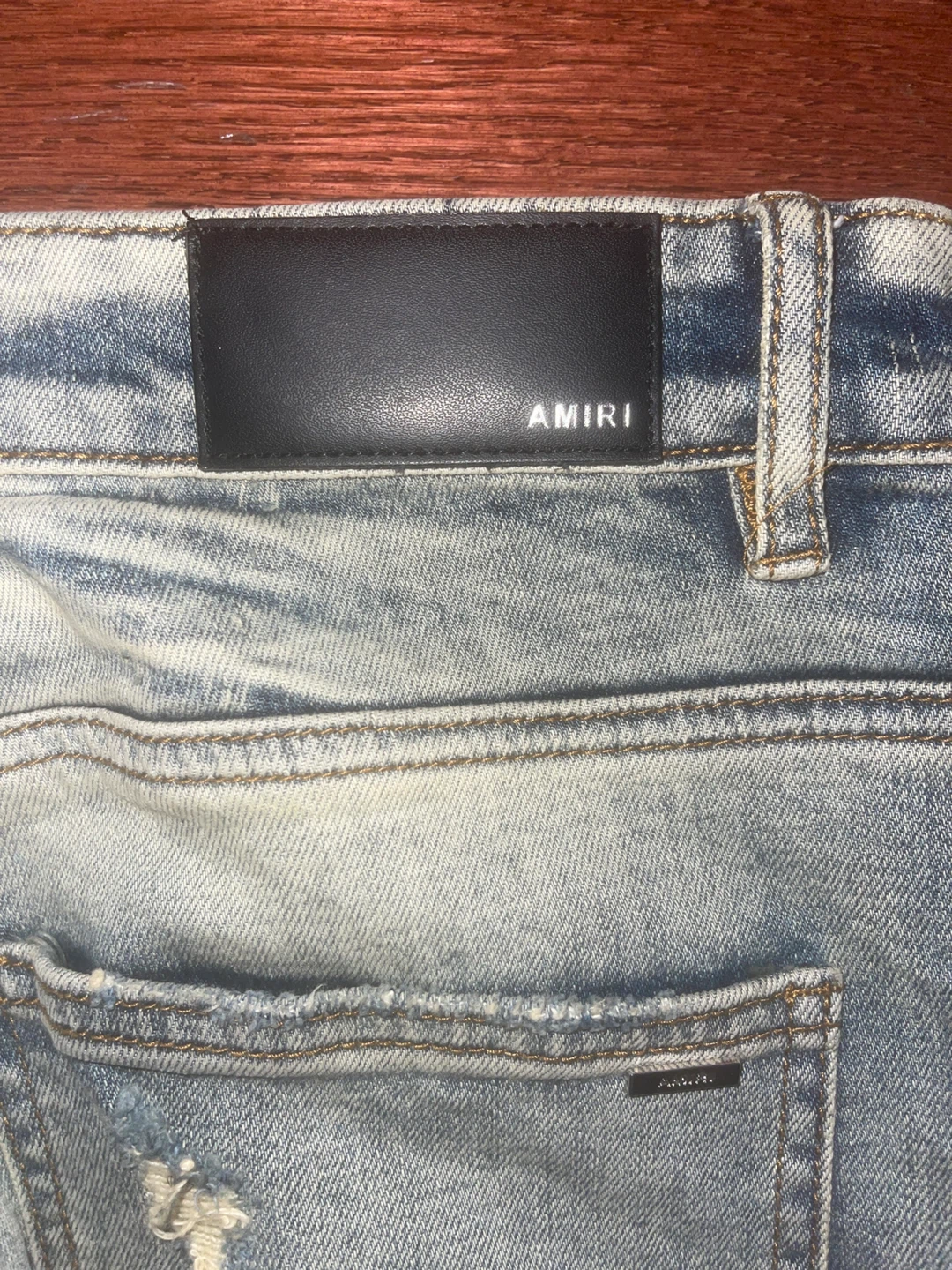 Amiri distressed blue jeans size 34 - photo 4