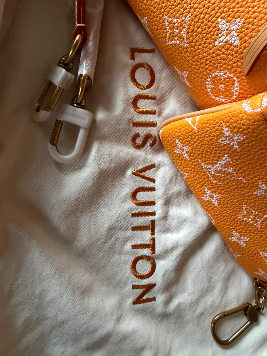 Louis Vuitton Speedy Bandoulière Orange Monogram Bag - photo 4