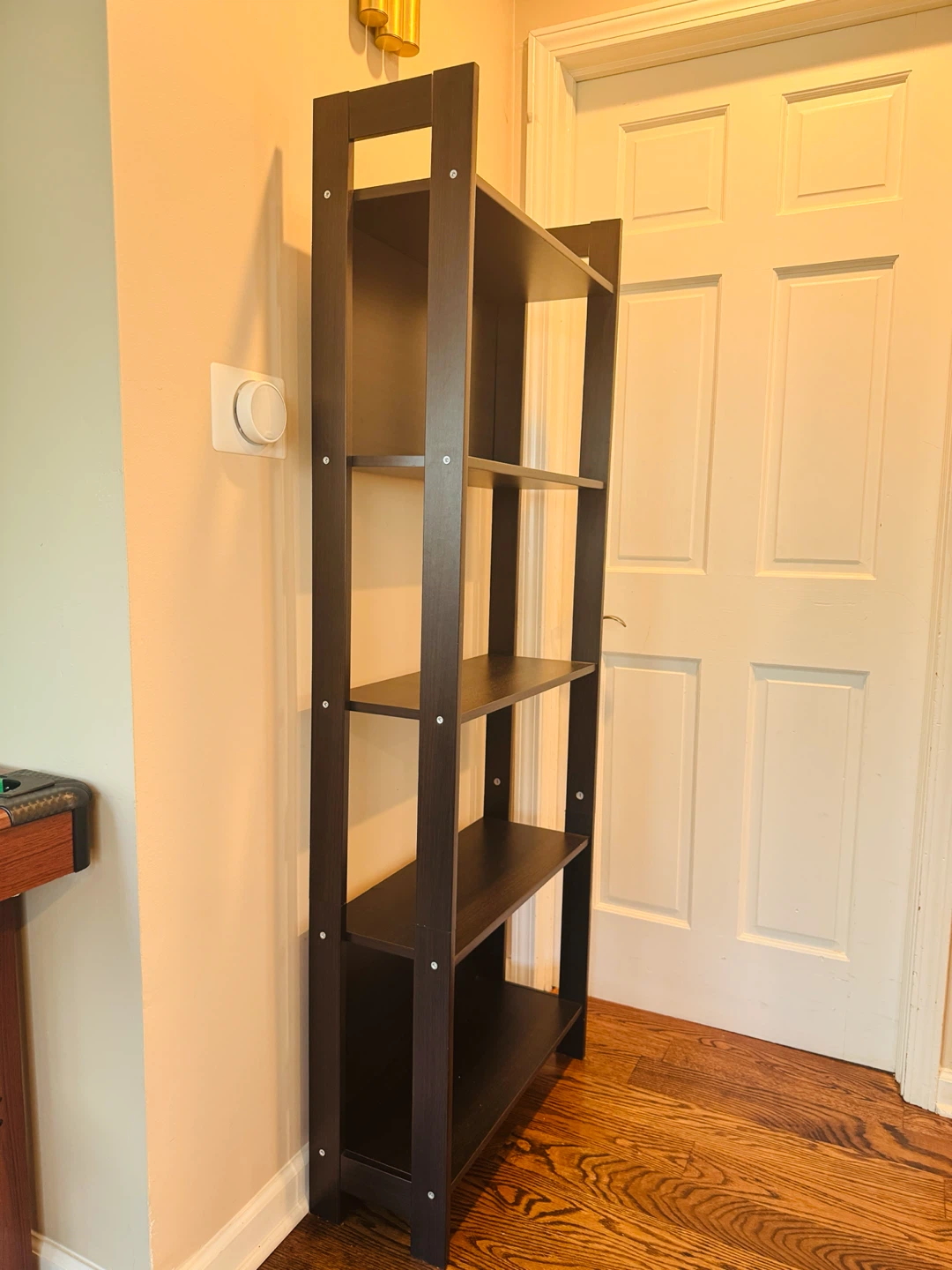 Dark Brown 5-Shelf Bookshelf - photo 2