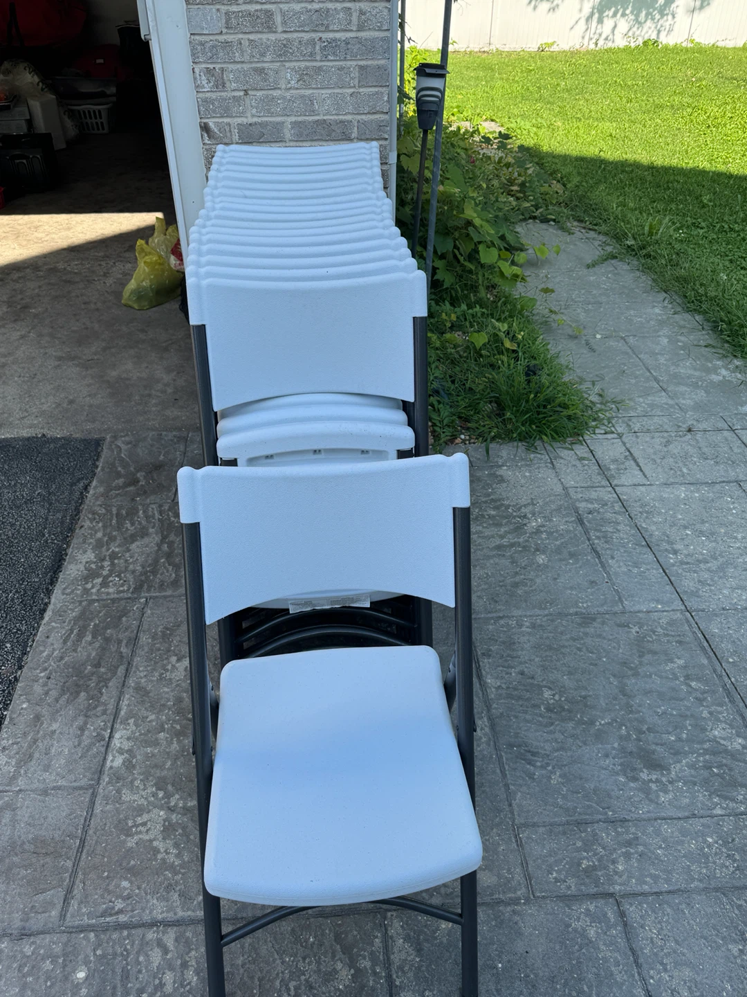 White Folding Chairs (Set of 18) - photo 3